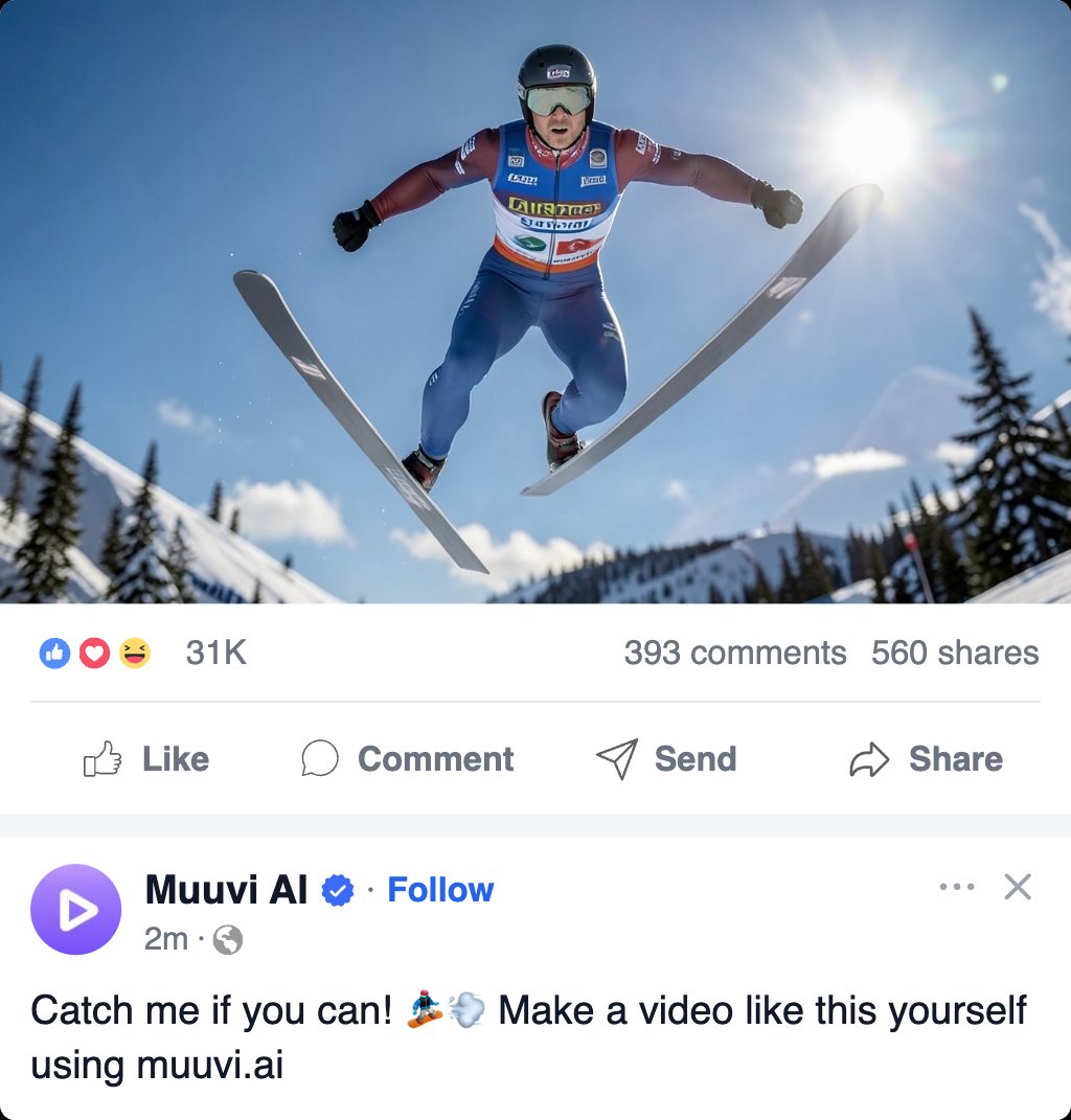 Ski Jumper Facebook Video Post Template