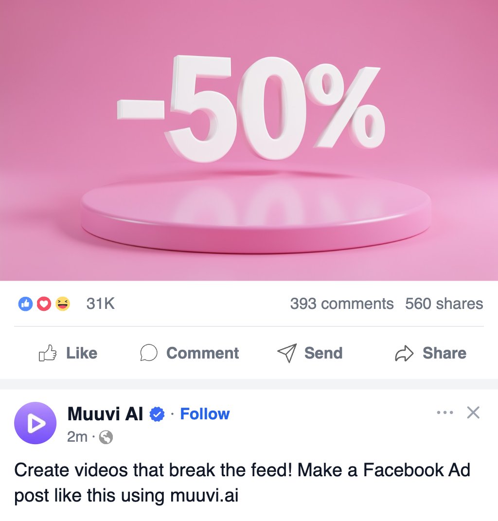 Discount Offer Facebook Video Post Template