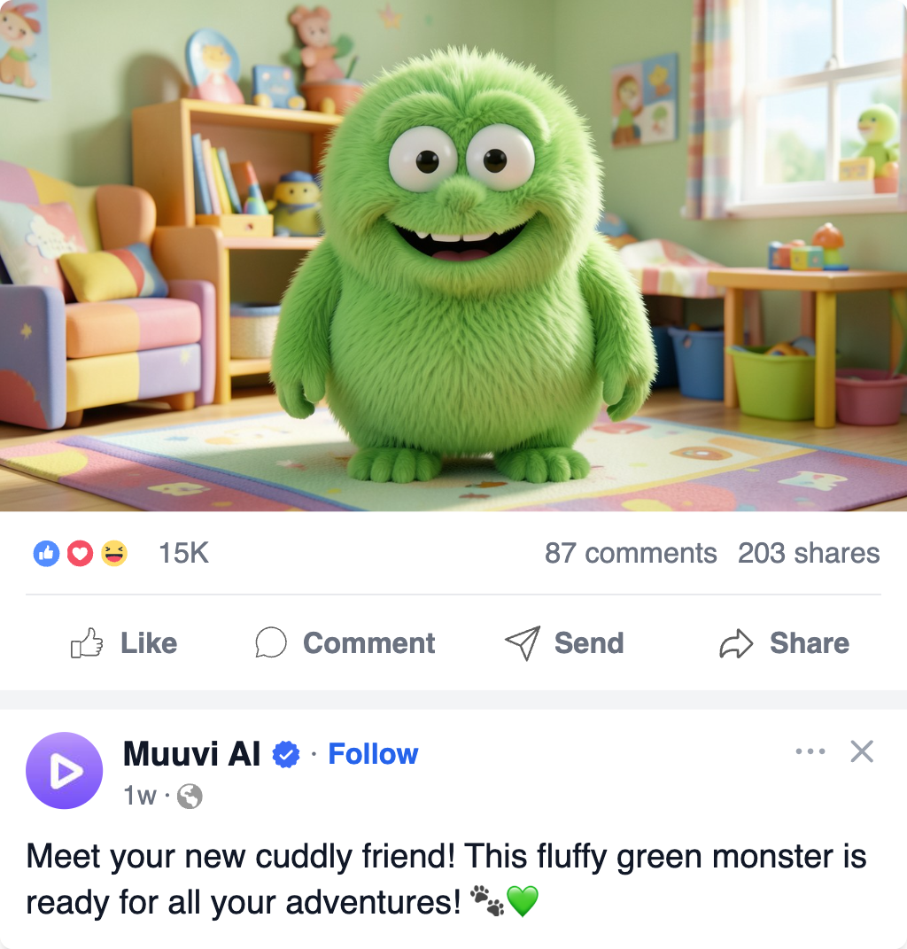 Fluffy Green Monster
